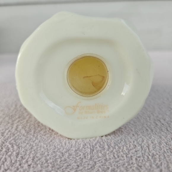 Formalities Baum Bros Potpourri Santa Claus Ornament 4" White Gold Trim Ceramic - Picture 7 of 10